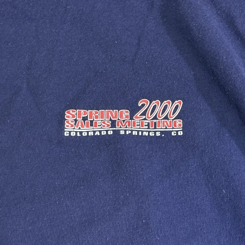 Vintage‎ Adidas 2000s Spring Sales Meeting Shirt Navy Blue Size XL Cotton